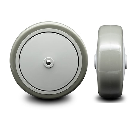 Service Caster SCC - 6" Gray Poly on Polyolefin Wheel Only - 3/8" Bore - 350 lbs Capacity SCC-PPUB614-GRY